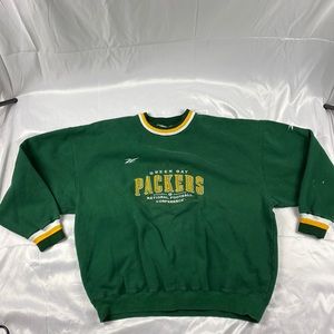 Vintage Reebok ProLine Greenbay Packers Pullover XL Boxy